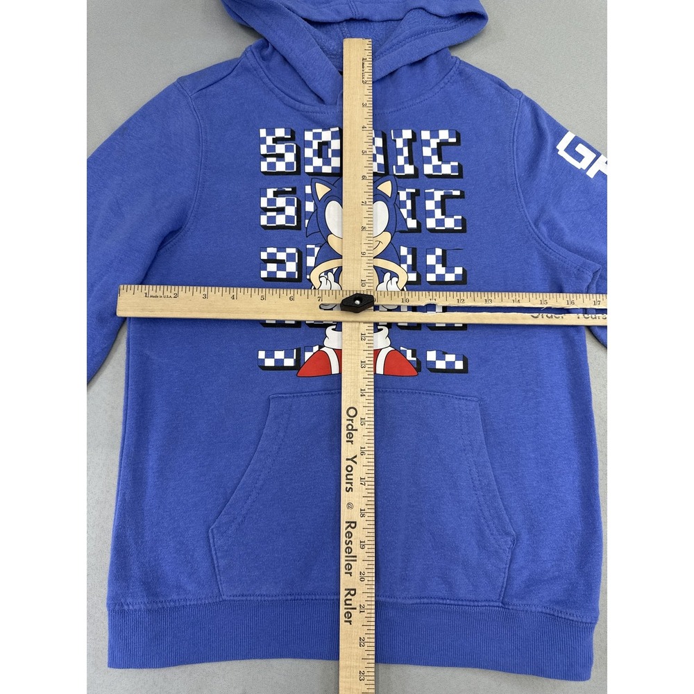 SONIC THE HEDGEHOG Graphic Pullover Hoodie M Blue 60%COTTON 40%POLYESTER - Picture 6 of 9